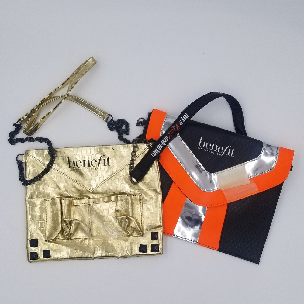 Benefit Lot They're Real + Gold Crossbody Bag